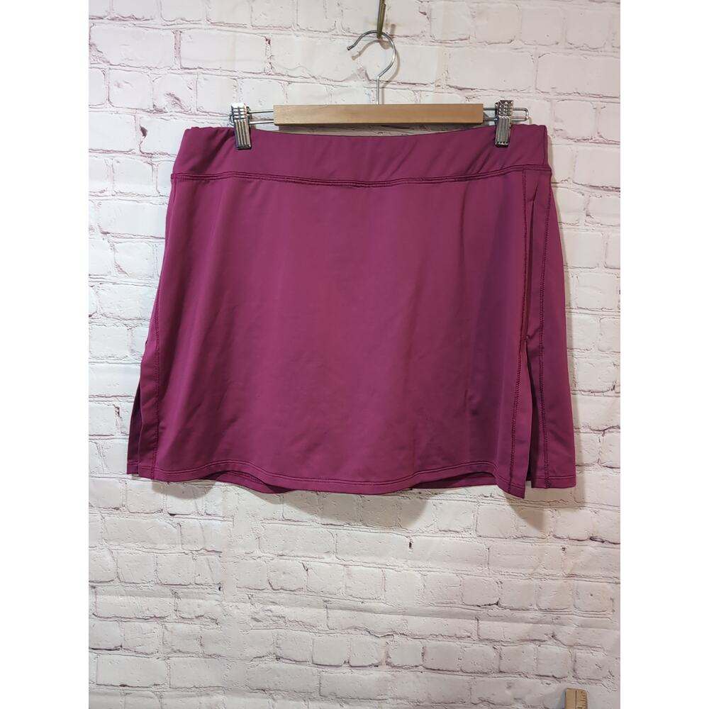 Athleta 1X Pink Padded Cycling Skort Shorts Built-In Bike Liner Activewear Plus